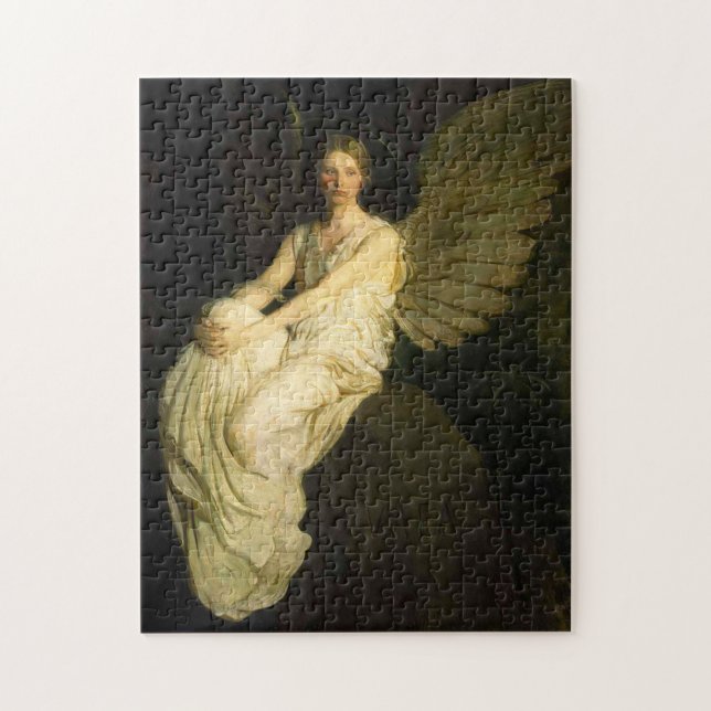 Puzzle Figure ailée sur un rocher par Abbott Thayer (Vertical)
