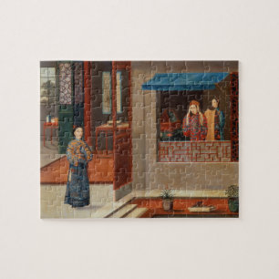 Puzzle Figures dans un intérieur de vestiaire