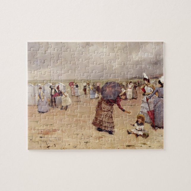 Puzzle Figures T29836 élégantes sur une plage, 1886 (Horizontal)