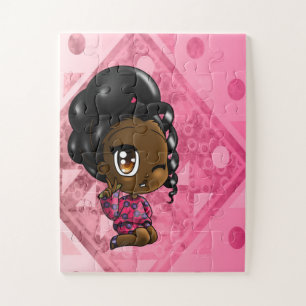 Puzzle Fille afro-américaine avec des poignets d'Afro