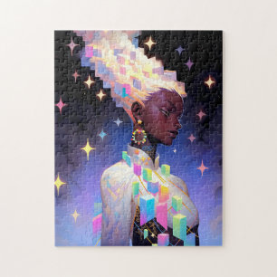 Puzzle Fille Anime géométrique moderne