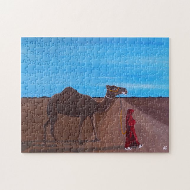 Puzzle Fille au tableau du chameau par Alfred Fox (Horizontal)
