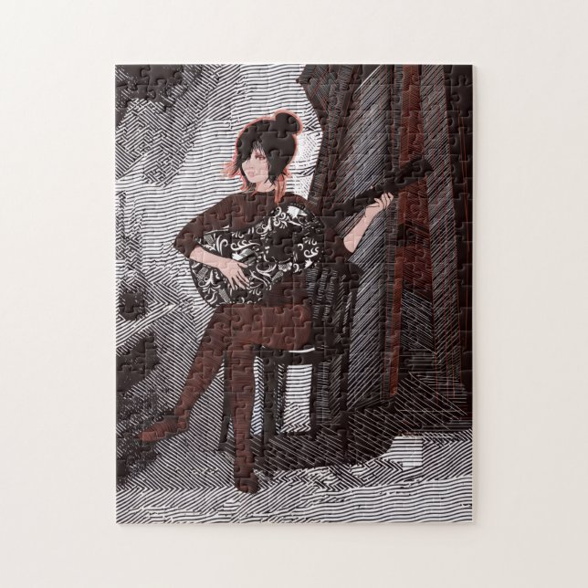 Puzzle Fille avec guitare (Vertical)