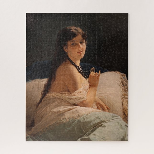 Puzzle Fille avec un médaillon (par Gerolamo Induno) (Vertical)