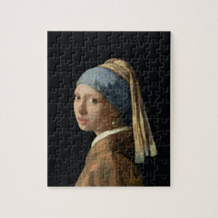 Puzzle Fille avec une boucle d'oreille de perle, c.1665-6