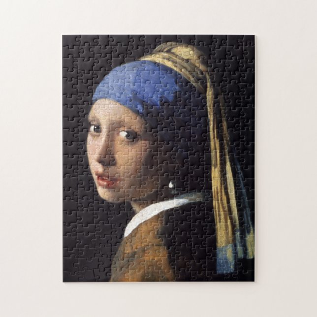 Puzzle Fille avec une boucle d'oreille de perle par (Vertical)