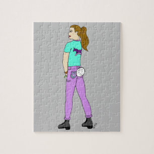 Puzzle fille avec une queue de lapin  
