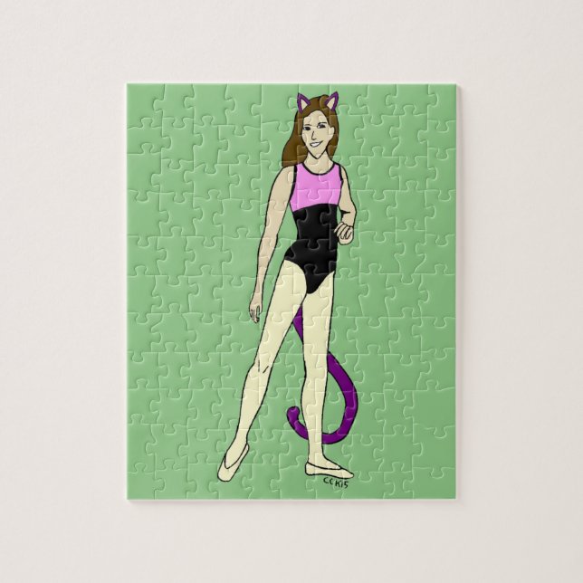Puzzle fille chat  (Vertical)