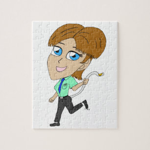 Puzzle fille chibi avec une queue