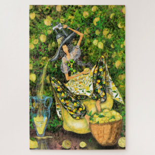 Puzzle Fille dans le jardin de citron fait de la limonade