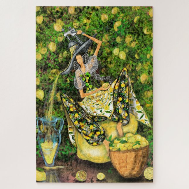 Puzzle Fille dans le jardin de citron fait de la limonade (Vertical)