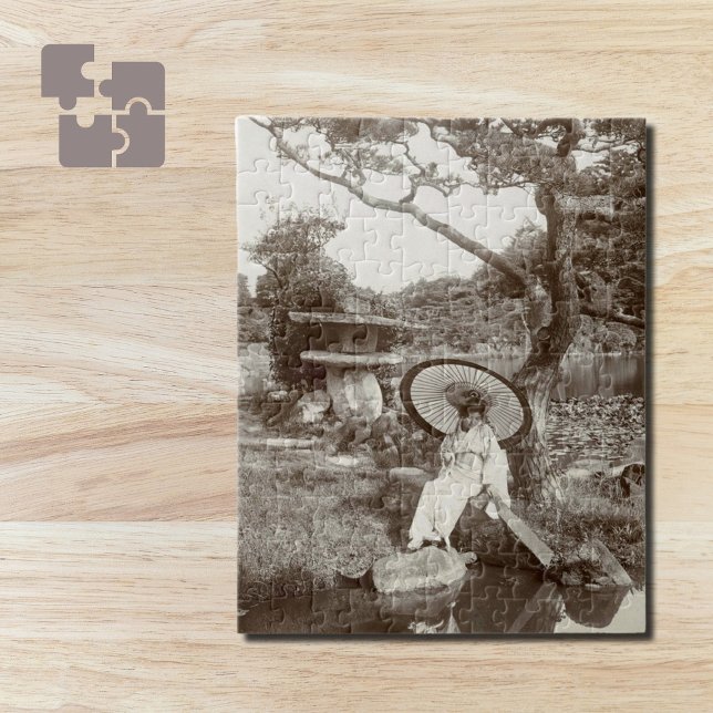 Puzzle Fille dans le jardin japonais de zen (Créateur téléchargé)