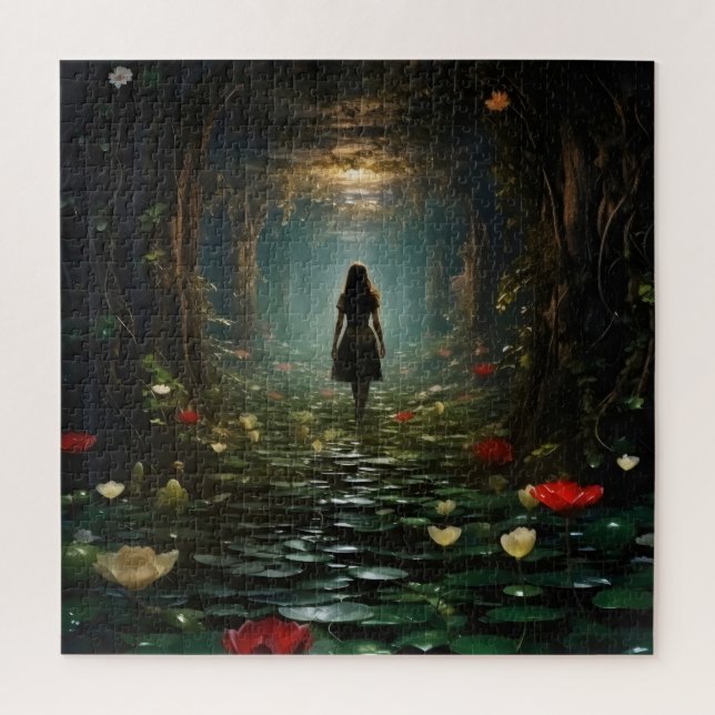 Puzzle Fille dans un tunnel de fantaisie (Vertical)