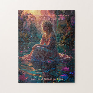 Puzzle Fille de fantaisie au moment calme de l'étang