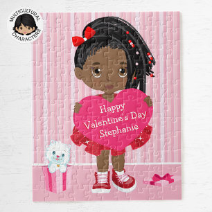 Puzzle Fille de la Saint Valentin noire