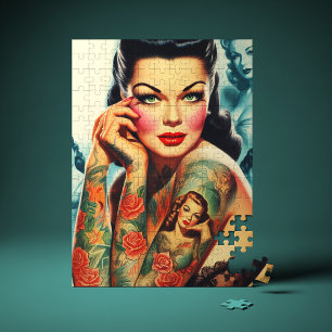 Puzzle Fille de tatouage vieille école