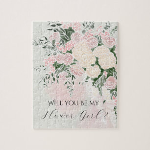 Puzzle Fille d'honneur Proposition Rougeur Arc Rose Wiste