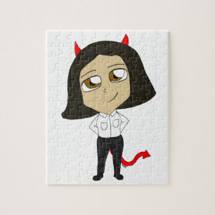 Puzzle fille diablotin chibi