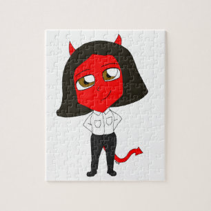Puzzle fille diablotine chibi