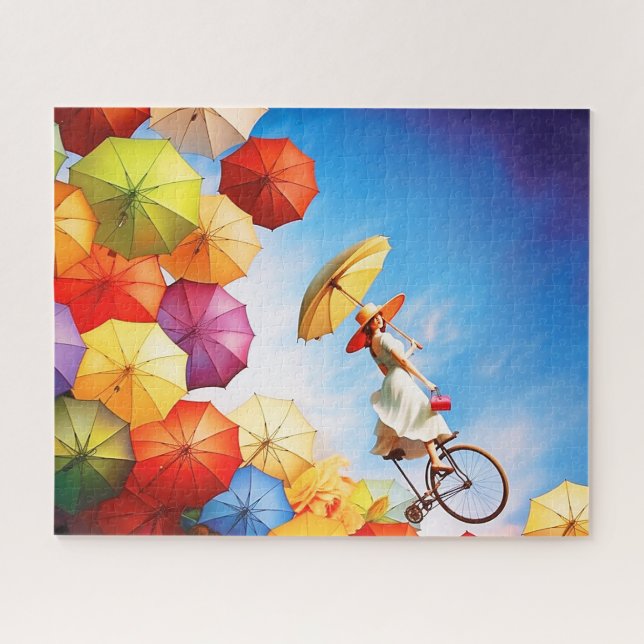 Puzzle Fille d'imagination de fantaisie colorée avec des  (Horizontal)