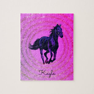 Puzzle Fille du cheval
