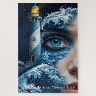 Puzzle Fille du phare oeuvre d'art abstraite