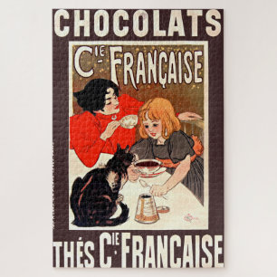 Puzzle Fille et chat, Poster vintage, Alexandre Steinlen