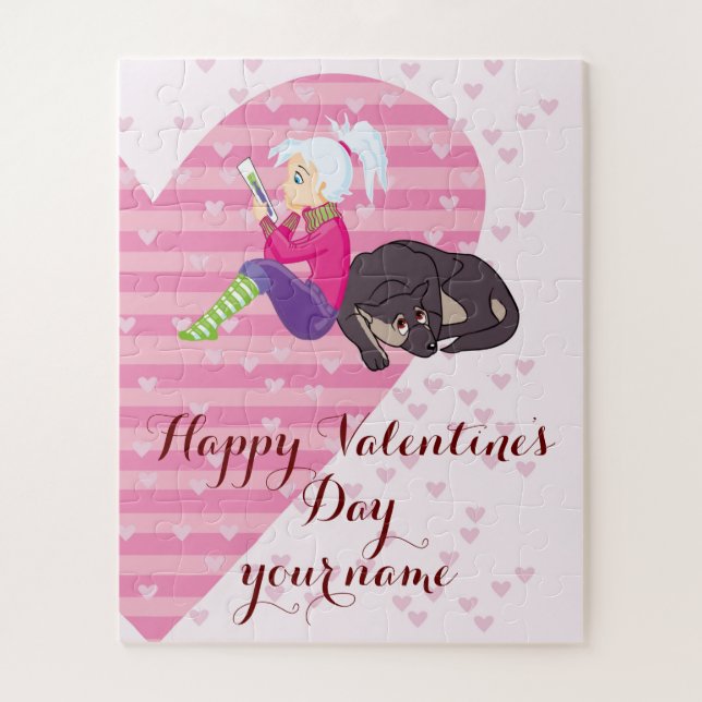 Puzzle Fille Être amoureuse (Vertical)