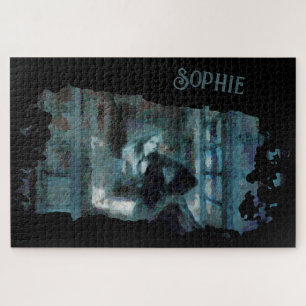 Puzzle Fille Fantôme en Bleu – Art Surréaliste Hantant