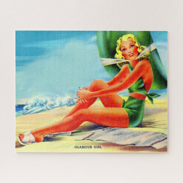 Puzzle Fille glamour des années 1940 (Horizontal)