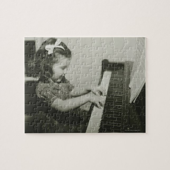 Puzzle Fille jouant le piano (Horizontal)