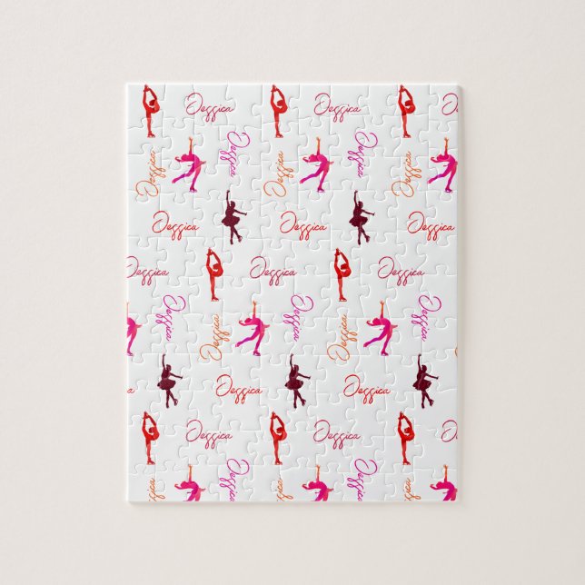 Puzzle Fille Patinage artistique Nom du patinage sur glac (Vertical)