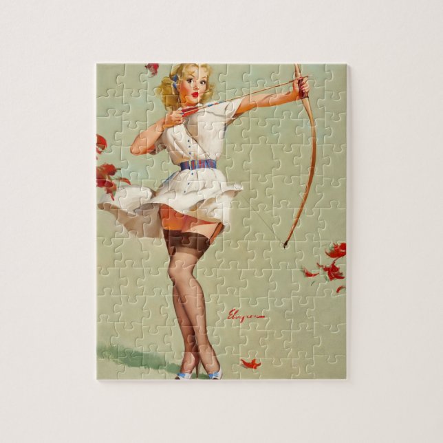 Puzzle Fille pin-up de tir à l'arc (Vertical)