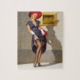 Puzzle Fille Pin-Up Rétro