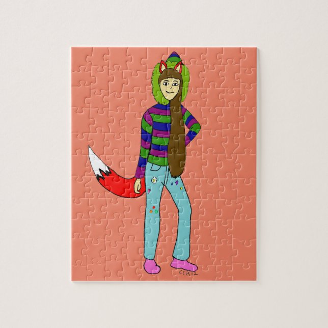 Puzzle fille renard (Vertical)