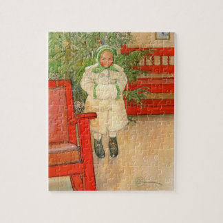 Puzzle Fille suédoise vintage avec Noël de manchon