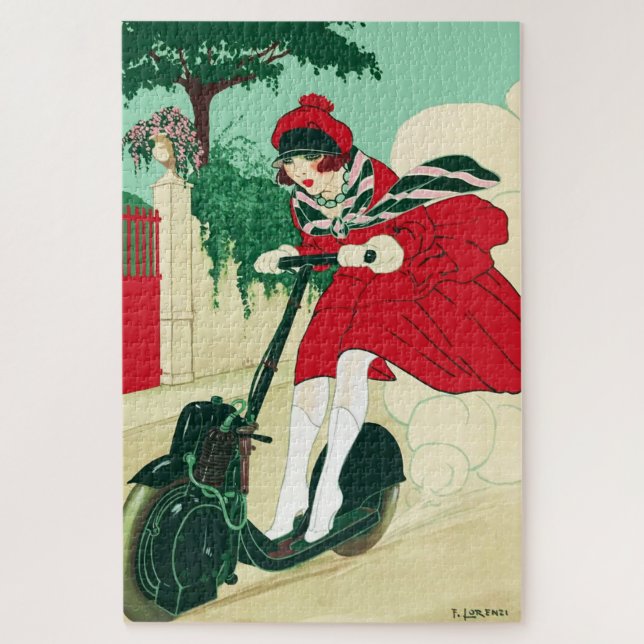 Puzzle Fille sur un scooter par Alberto Fabio Lorenzi (Vertical)