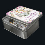 Puzzle Fille Tropical Floral Jungle Floral Animaux sauvag<br><div class="desc">Adorable puzzle à thème jungle avec de mignons animaux safari et élégante aquarelle de verdure tropicale et des fleurs en roux et violet. Objets correspondants disponibles dans notre magasin!</div>