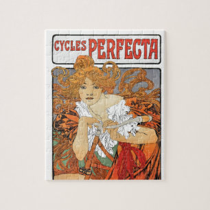 Puzzle Fille vintage de Nouveau d'art