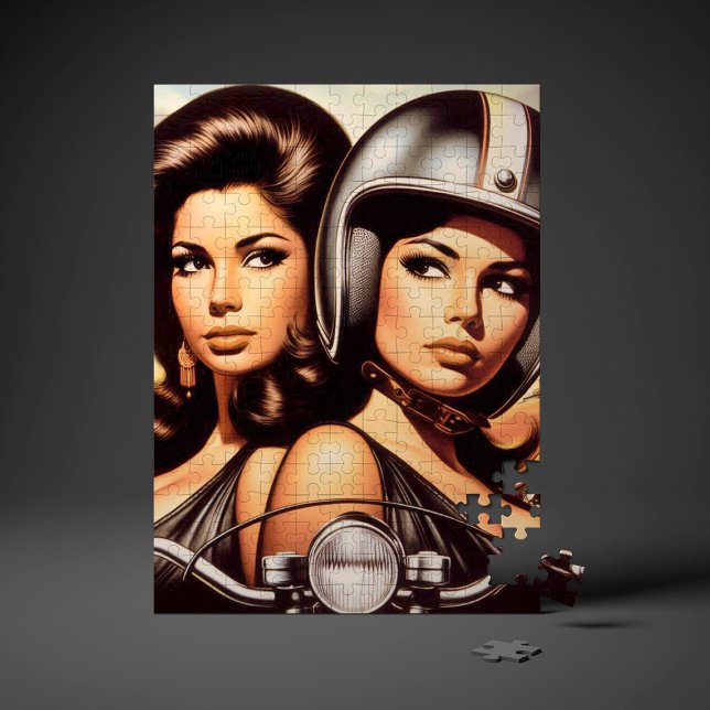 Puzzle Filles de motard rétro (Créateur téléchargé)