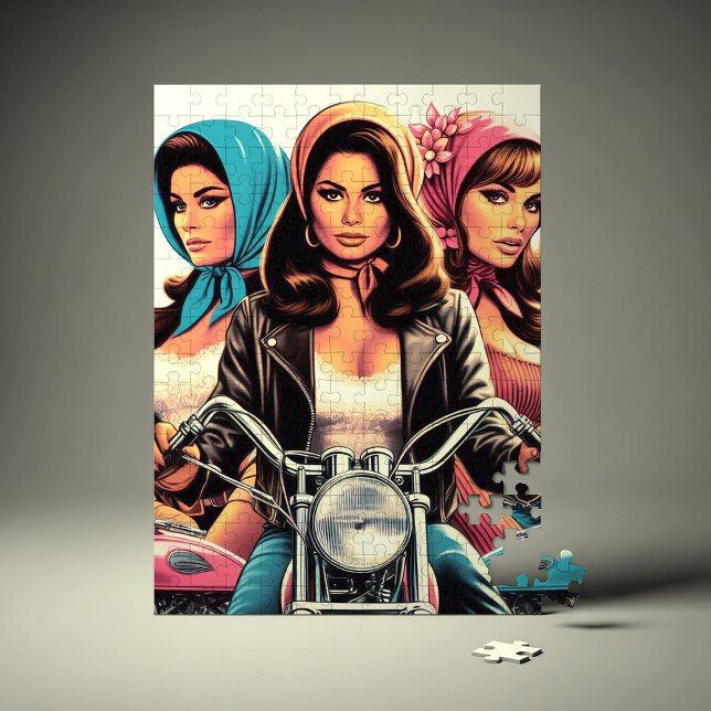Puzzle Filles de motards rétro (Créateur téléchargé)