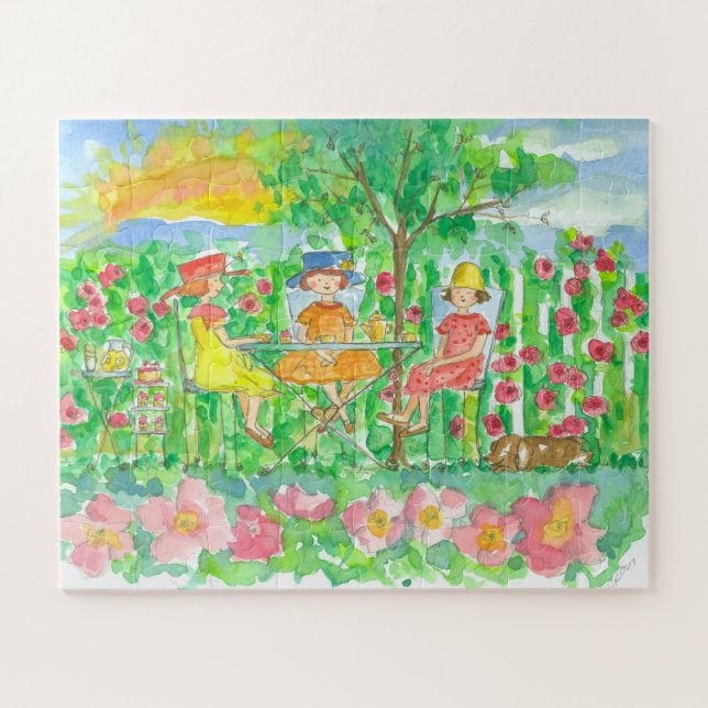 Puzzle Filles de thé de jardin (Horizontal)
