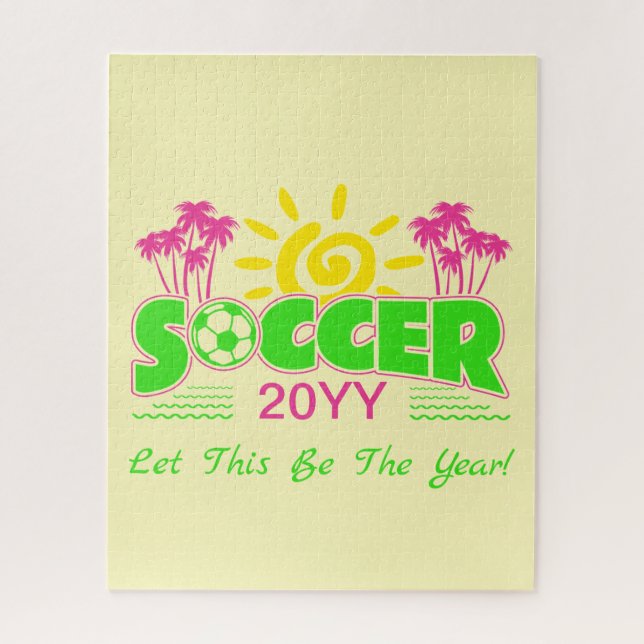 Puzzle Filles Football Sunshine Palm Trees (Vertical)