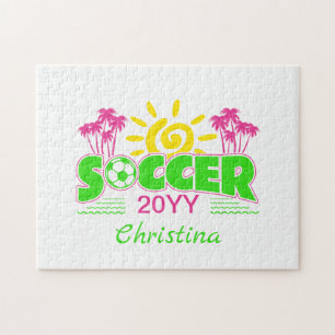 Puzzle Filles Football Sunshine Palm Trees