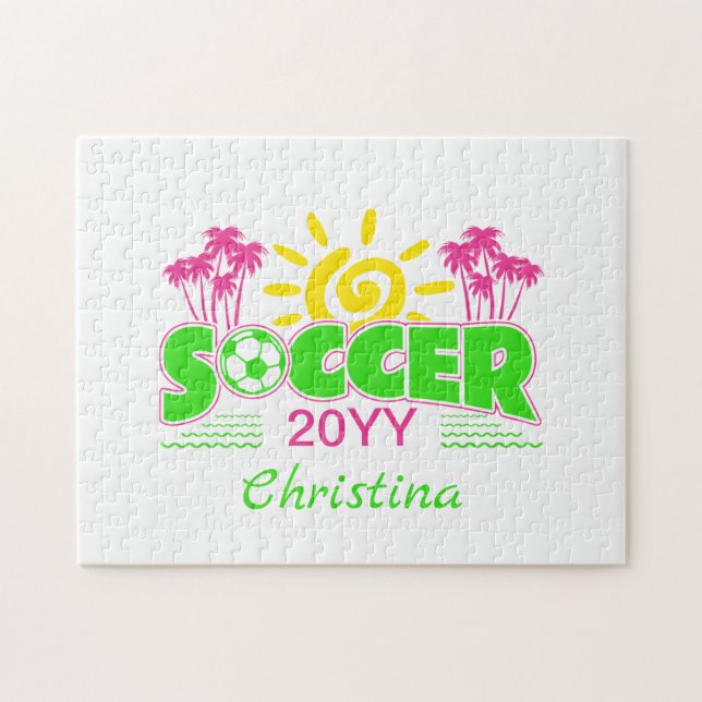 Puzzle Filles Football Sunshine Palm Trees (Horizontal)