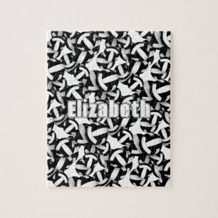 Puzzle filles garçons noir blanc équipe couleurs volley-b