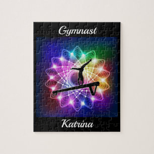 Puzzle Filles Gymnaste Balance poutre personnalisée