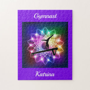 Puzzle Filles Gymnaste Balance poutre personnalisée