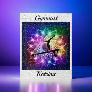 Puzzle Filles Gymnaste Balance poutre personnalisée