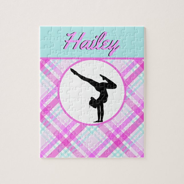 Puzzle Filles Gymnastique Pastel Pinks et Teals (Vertical)